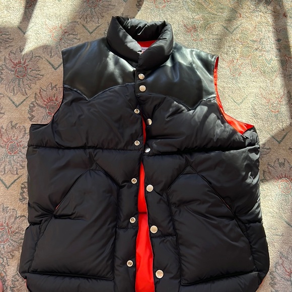 PALM ANGELSMen's Leather-Trim Down Puffer Vest